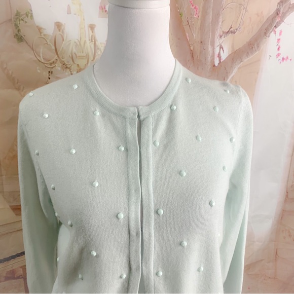 NEW TED BAKER Zeldah Stone Detail cardigan in Mint - Picture 2 of 10